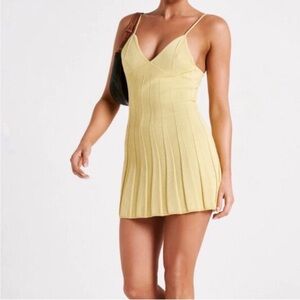 NWT Meshki kendra rib knit mini dress M